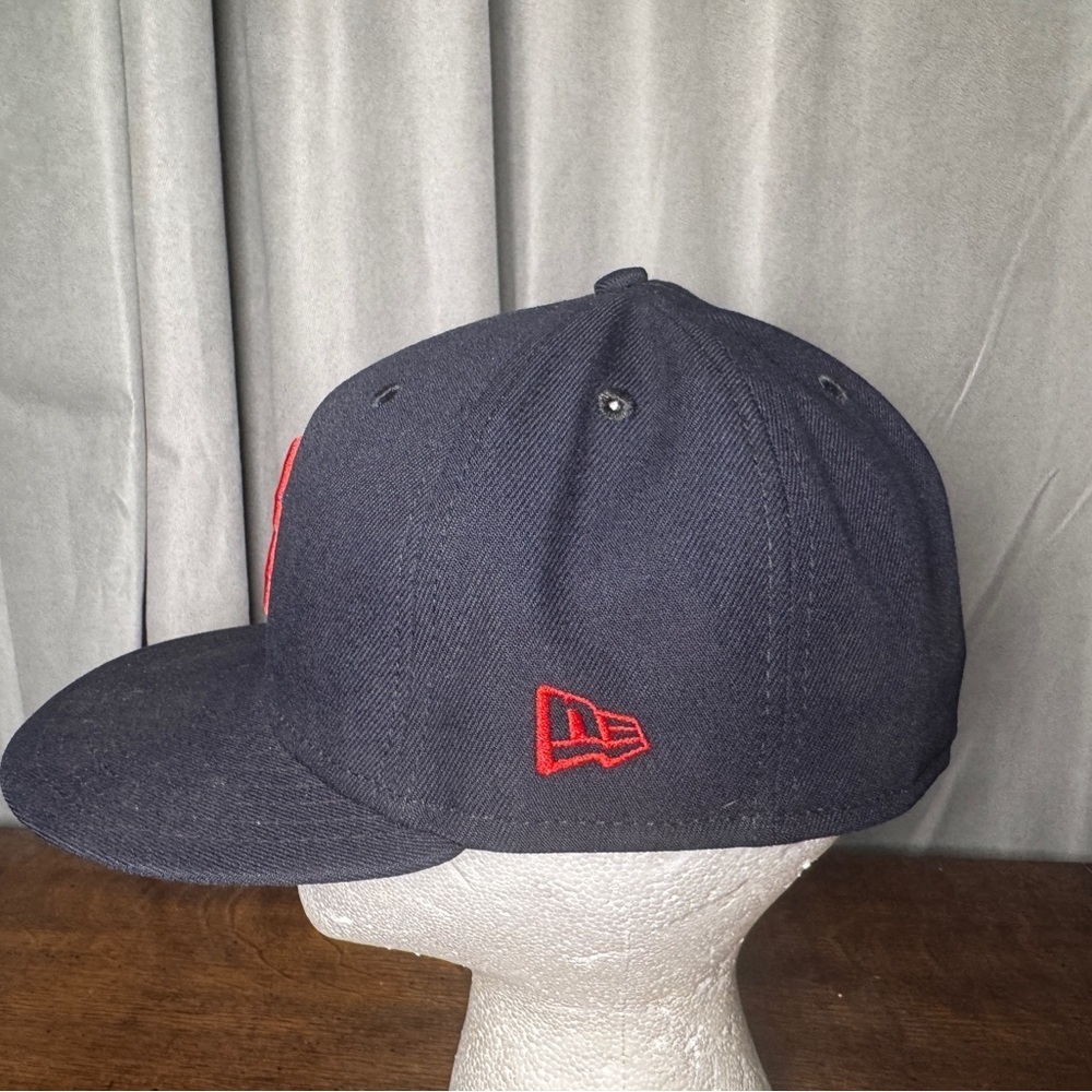 MLB Boston Red Sox NEW ERA Official On Field 59FIFTY Fitted Hap Cap 7 3/8 #5 - Picture 4 of 8